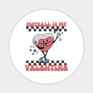Retro Football Valentine Shirt, Valentines Day Football Gifts, Football Heart Player Magnet